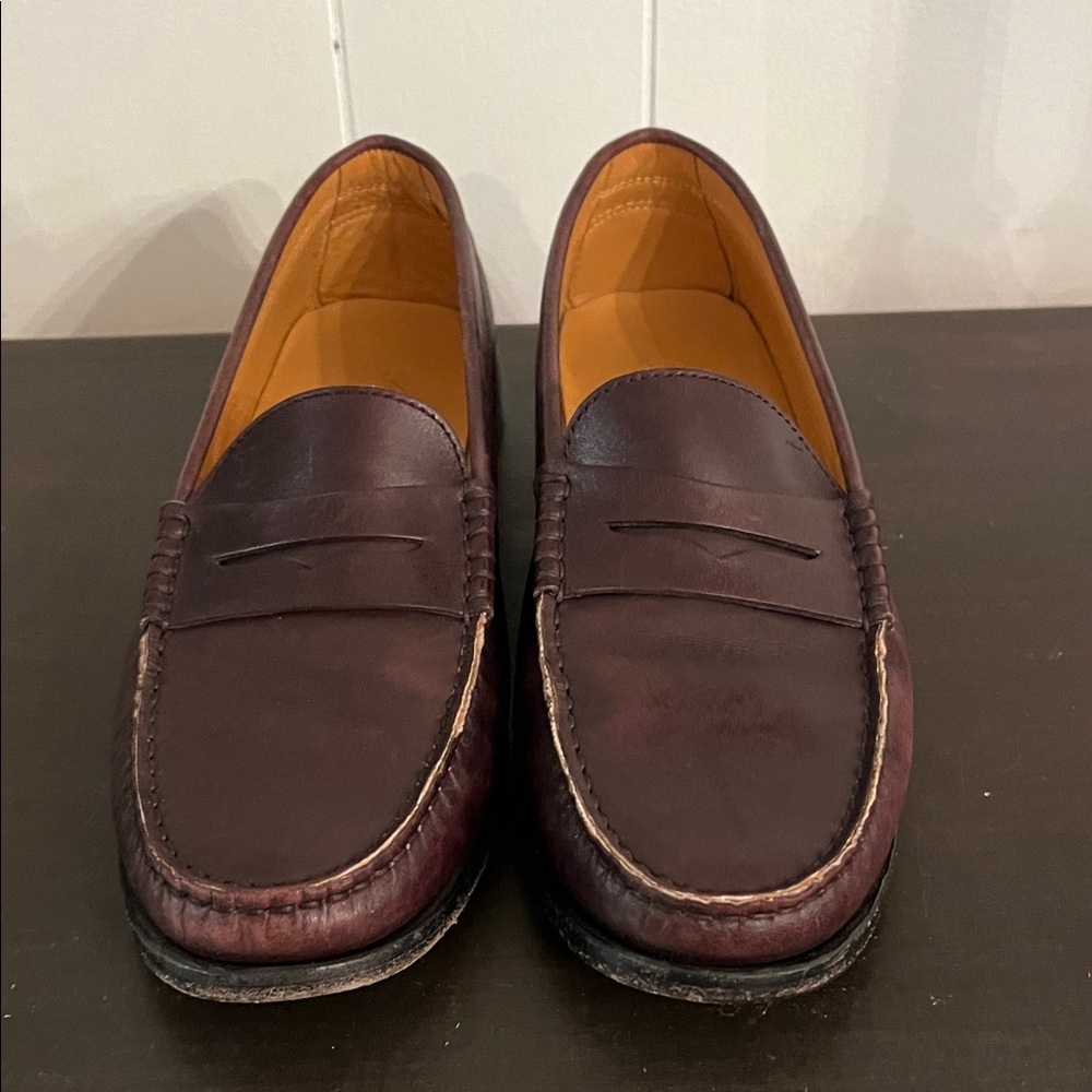Tod's Dark Burgundy Leather Penny Loafers